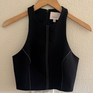 Cinq à Sept Black Crop Top